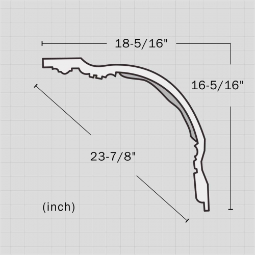 Large polyurethane antique crown molding for sale