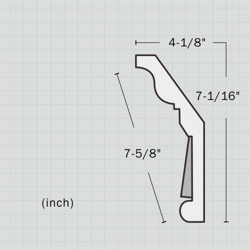 PU decorative leaf crown molding
