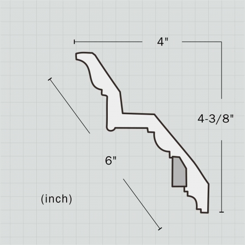 Dentil decorative cornice moulding