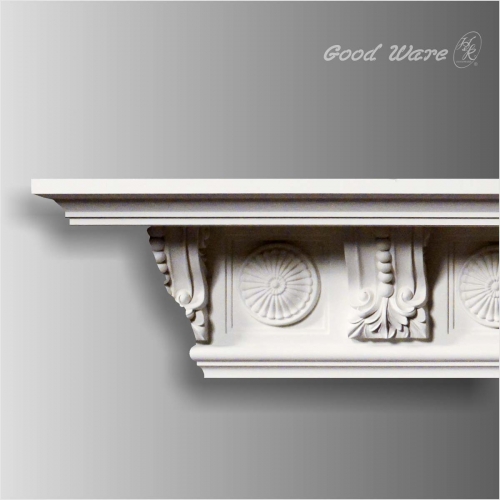 Polyurethane crown moulding with corner blocks