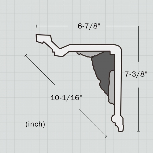 Polyurethane ornament antique crown moulding
