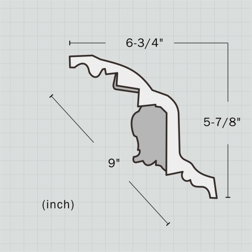 Interior baroque ornament crown moulding sale