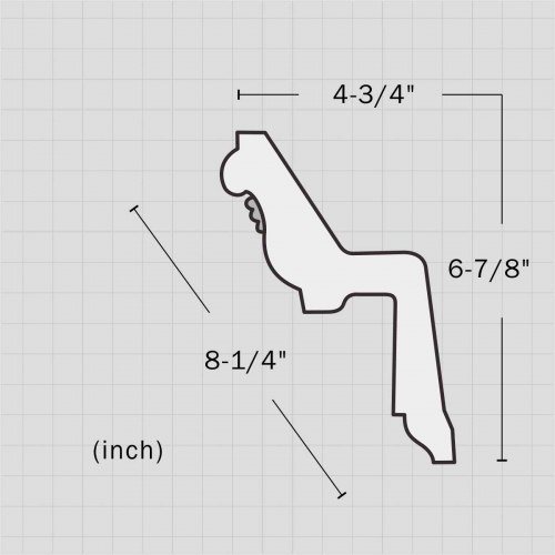 Polyurethane decorative crown molding trim