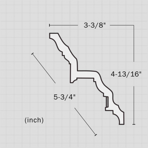Polyurethane cornice decorative molding