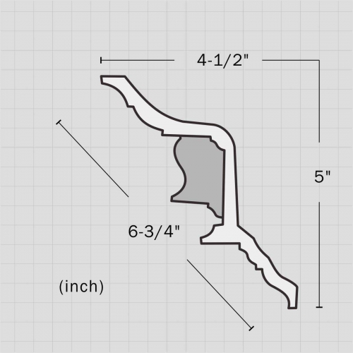 Polyurethane dentil architecture crown moldings
