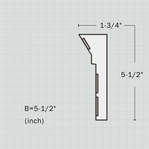 Polyurethane wall rail moulding