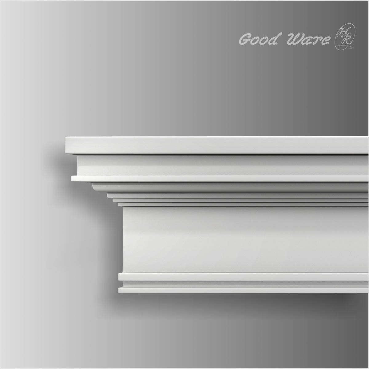 Polyurethane white simple chair rail crown molding