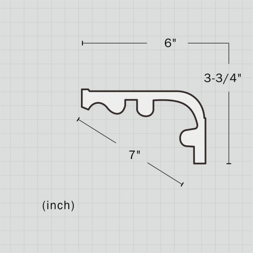 Polyurethane plain popular crown molding