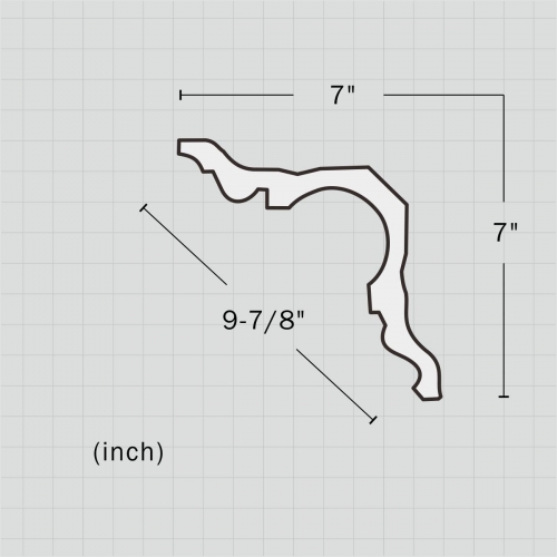 Classic simple window crown moulding