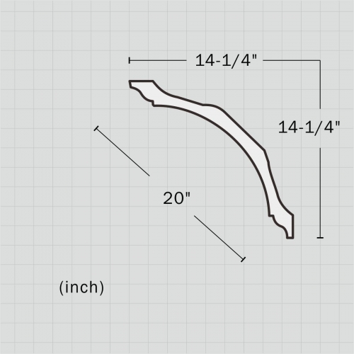 Polyurethane plain crown molding in bathroom