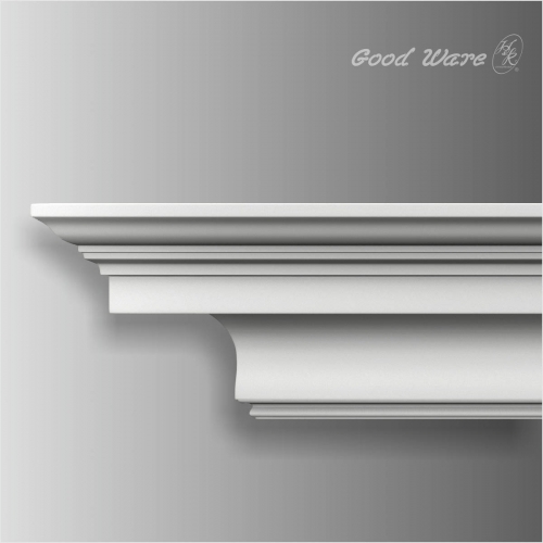 Polyurethane simple crown molding on ceiling