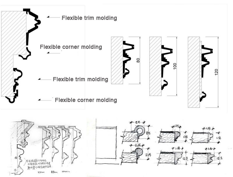 The functions and uses of flexible mouldings