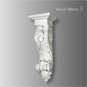 Beaded Acanthus fireplace mantel corbels