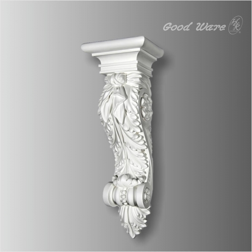 Beaded Acanthus fireplace mantel corbels