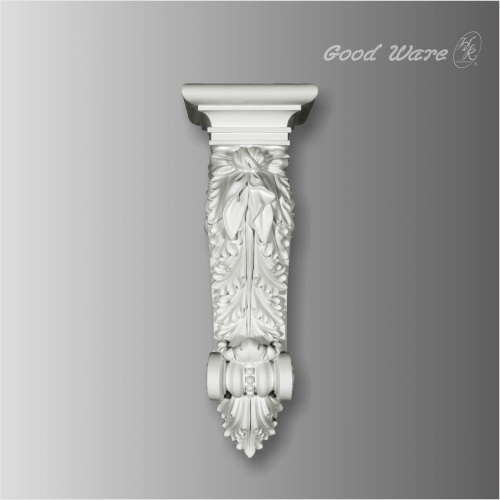 Beaded Acanthus fireplace mantel corbels
