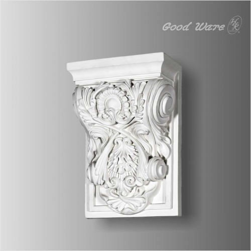 Polyurethane floral decorative brackets