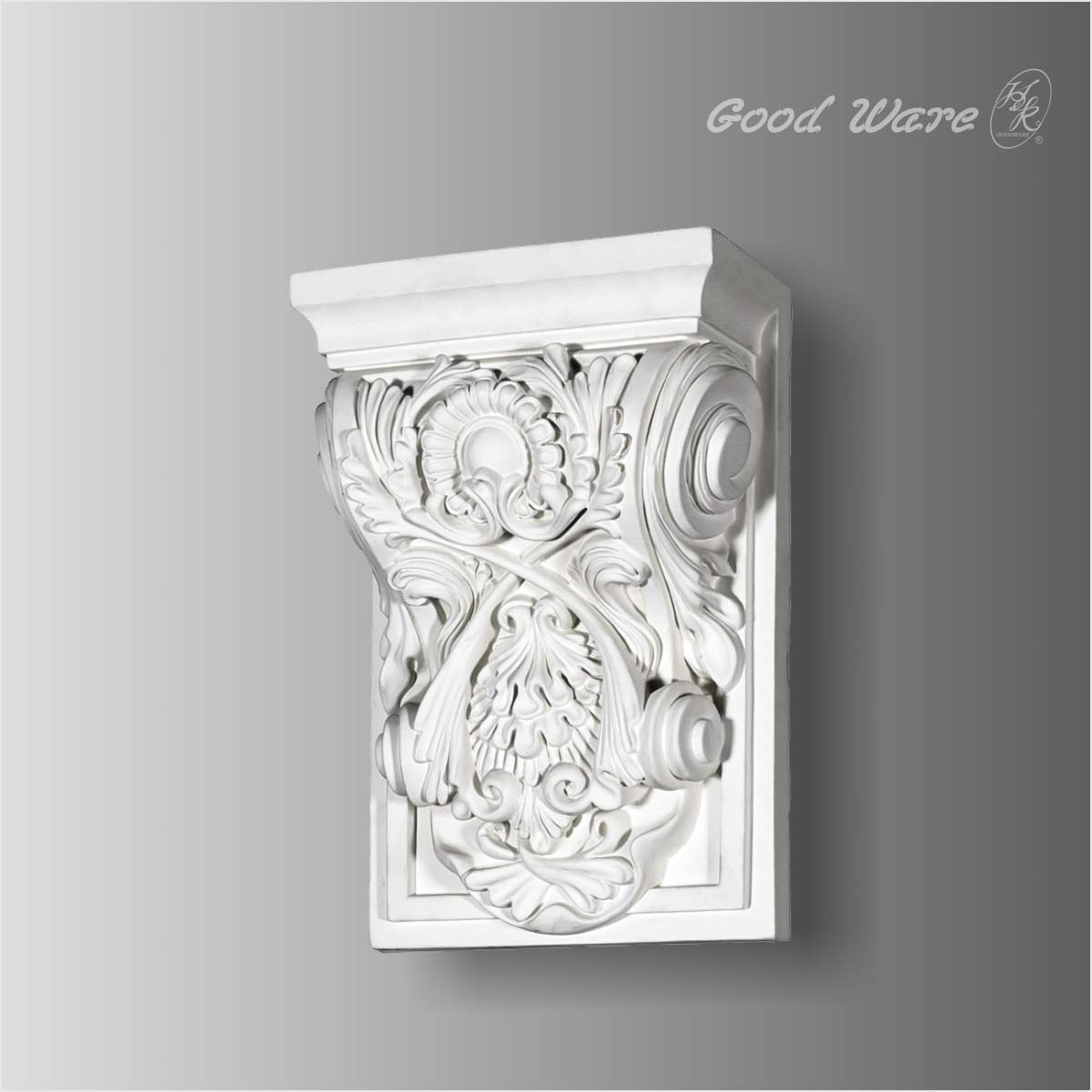 Polyurethane floral decorative brackets