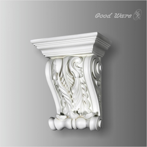 Polyurethane scroll leaf white corbels