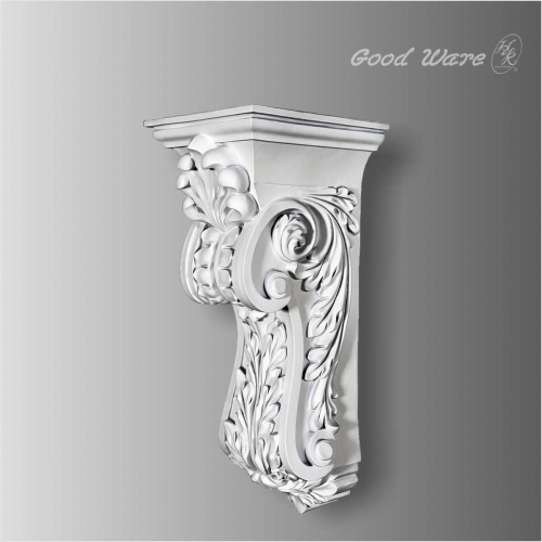 Polyurethane acanthus corbels for fireplace mantels