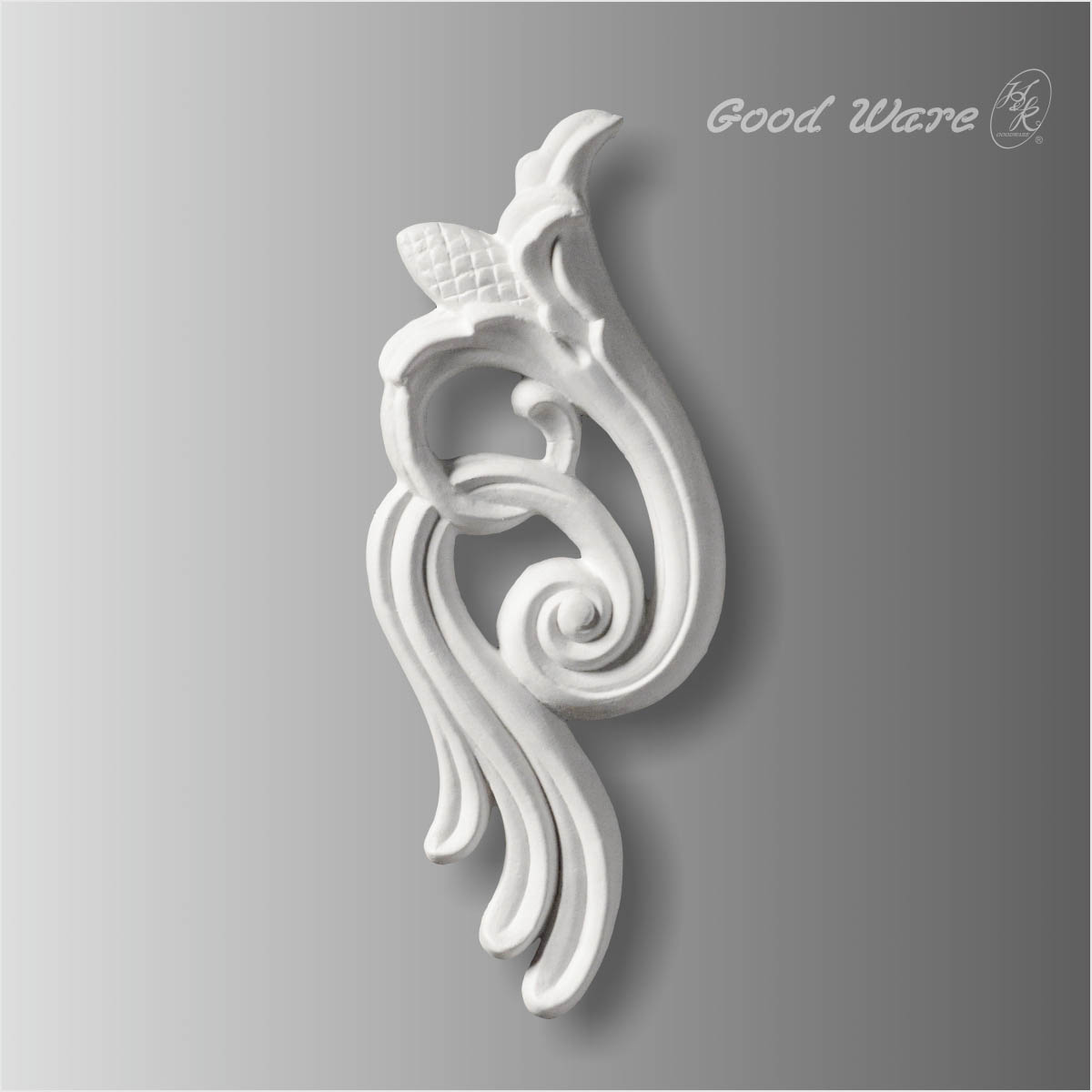 Small polyurethane appliques for furniture