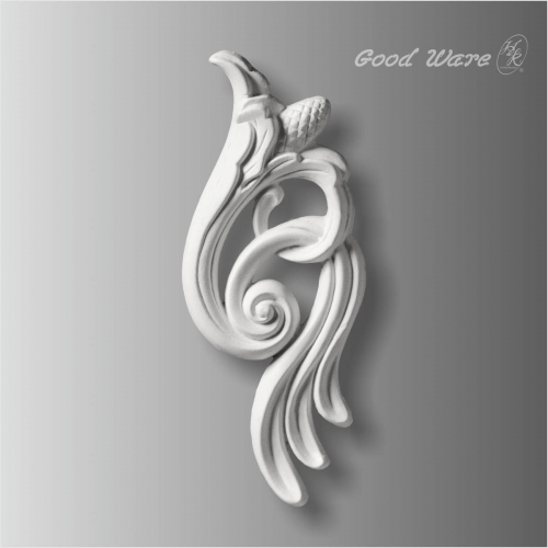 Polyurethane appliques for kitchen cabinets