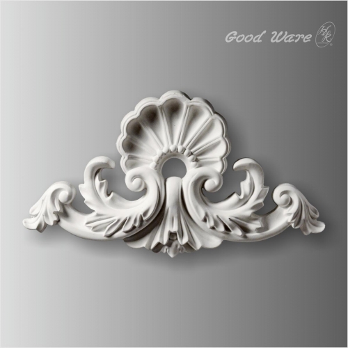 Polyurethane shell centers with scrolls onlays