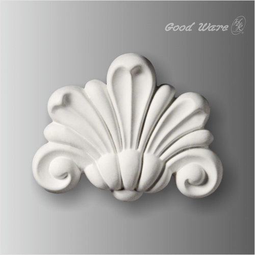 Small polyurethane appliques for cabinet