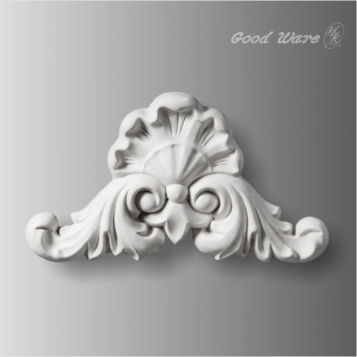 Shell centers embossed polyurethane appliques