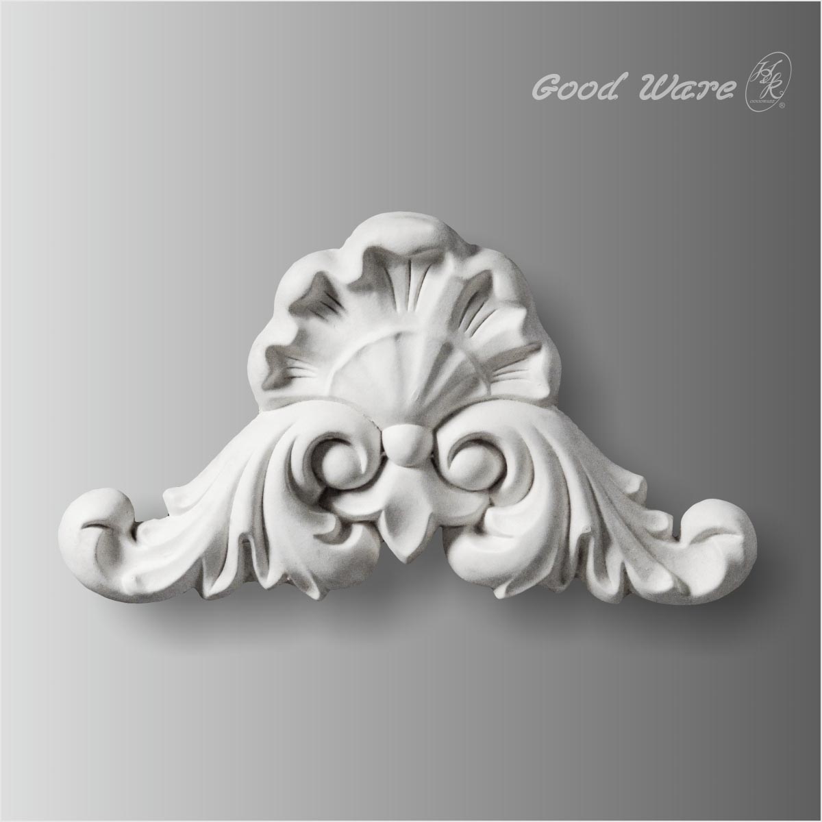 Shell centers embossed polyurethane appliques