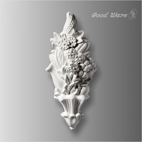 Polyurethane flower wall decor onlay