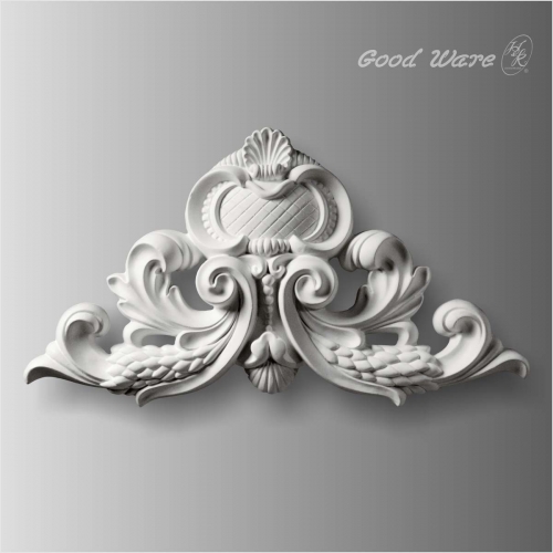 Wall art sculpture centers onlays with scrolls