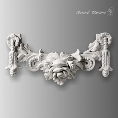 Polyurethane floral wall decor onlays