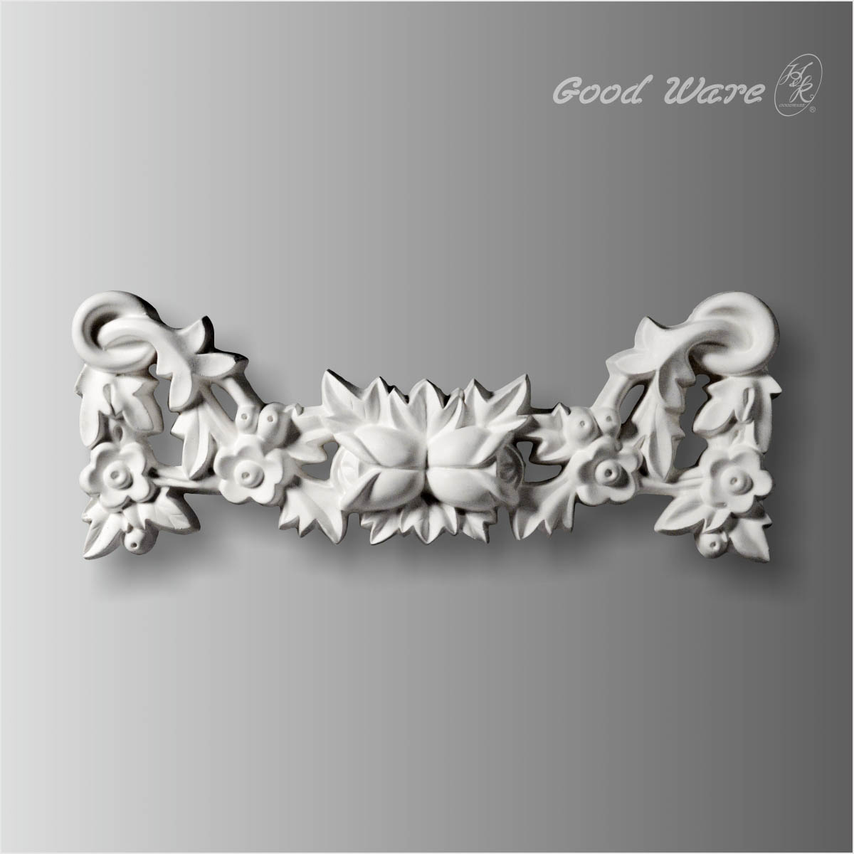 Carved polyurethane onlays for cabinet