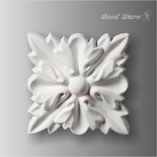 Square polyurethane rosettes for cabinet