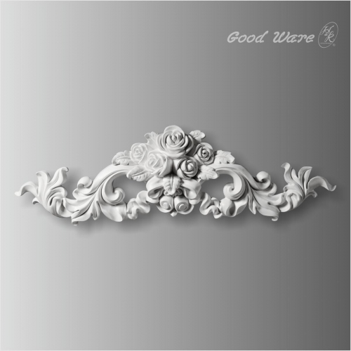 Floral centers with scroll leaf onlays