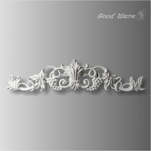 Floral and grape center with scroll leaf onlay