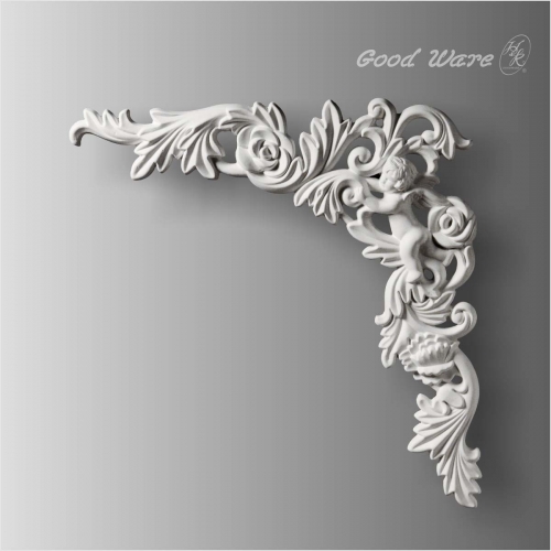 Polyurethane onlays corner for mirror decor