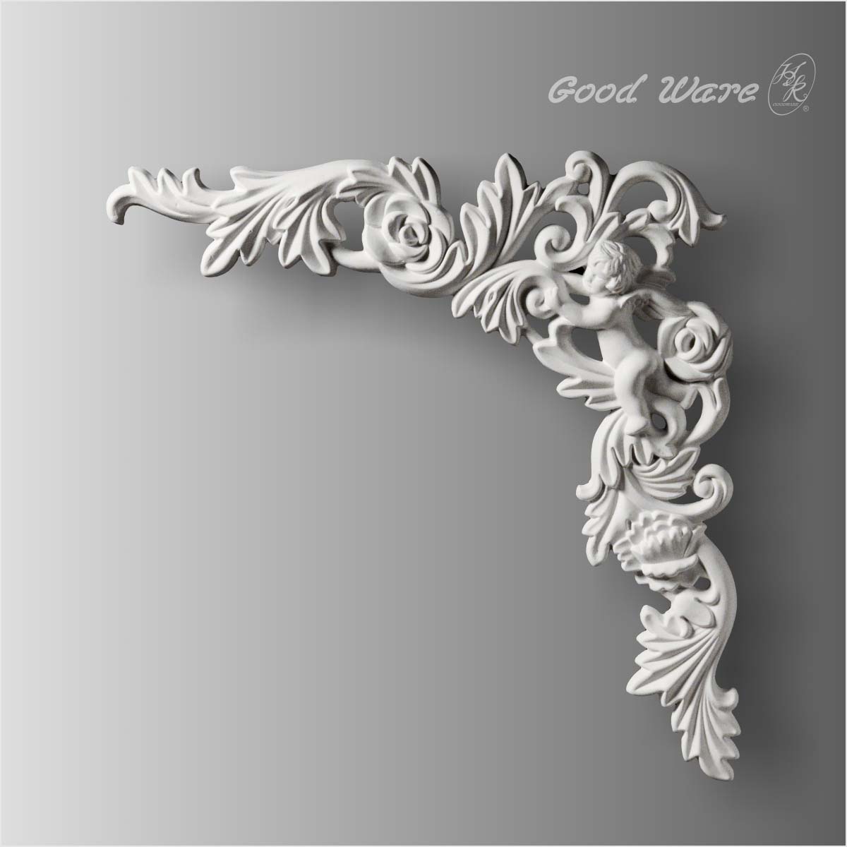 Polyurethane onlays corner for mirror decor