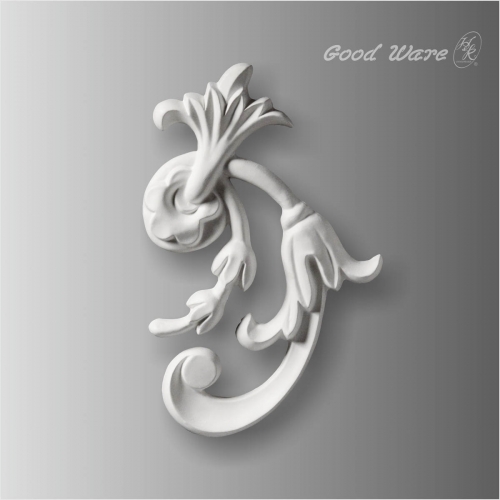 Architecture scroll leaf onlay for fireplace