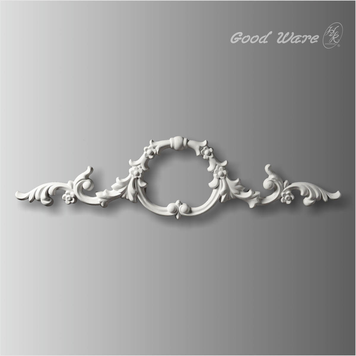 Scroll leaf decorative appliques for cabinet