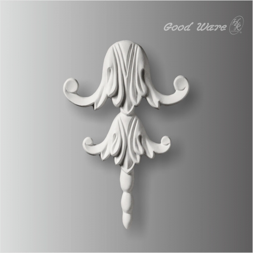 Scroll leaf drops onlay for cabinet