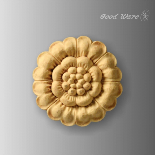 Polyurethane architectural rosettes onlay molding