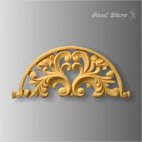 Polyurethane faux wood scroll leaf antique appliques