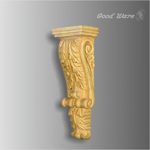 Polyurethane faux wood acanthus corbels