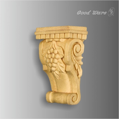 Pu faux wood grape corbel molding for sale