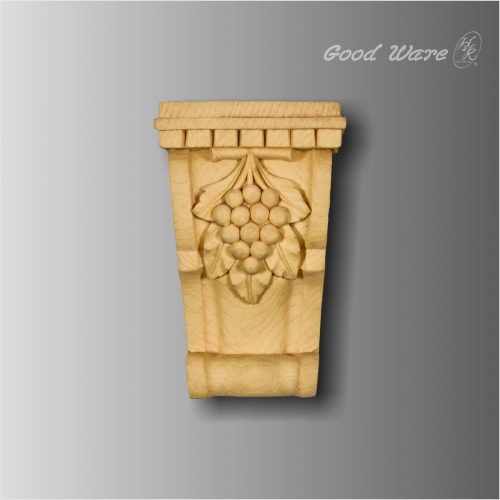 Pu faux wood grape corbel molding for sale