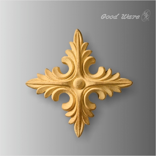 Polyurethane small faux wood floral onlays