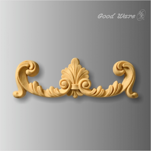 Polyurethane scroll flower applique for sale
