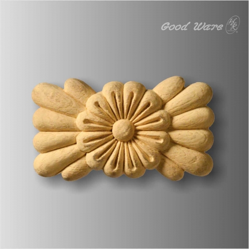 Faux wood rose appliques for furniture