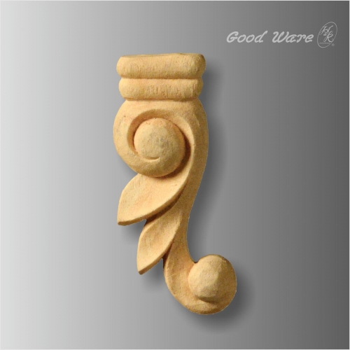 Polyurethane small faux wood mantel appliques